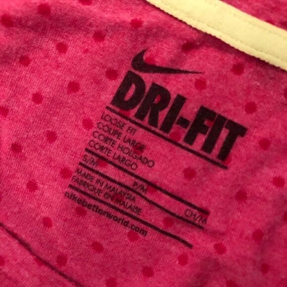 Nike | Dri-Fit Red Polka Dot Boyfriend Club Tee - Picture 4 of 6